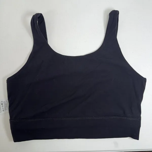 Nike Medium Sports Bra Yoga Dri-FIT Alate Curve Black DR7795-010 Workout Top - Image 6