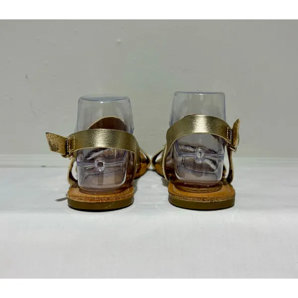 Old Navy Metallic Gold Flat Sandals  Size 7 - Image 5