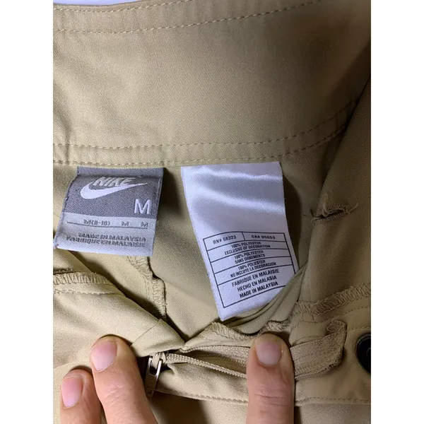 Nike Golf Pants Womens M Beige Khaki Orange Stripe Dri Fit Straight Leg - Image 10