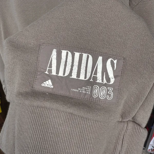Adidas‎ Longsleeve Pullover Cropped Length Tan Sleeve size XS oversized - Image 10