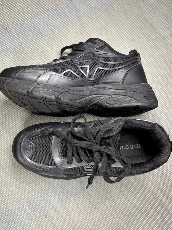 Wild Diva Black Chunky Dad Sneakers Platform Running Shoes Size 37 - Image 9