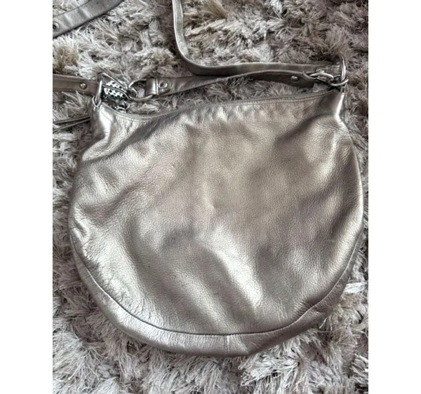 Coach Bronze Gold Leather Hobo Crossbody Handbag Purse - Image 2