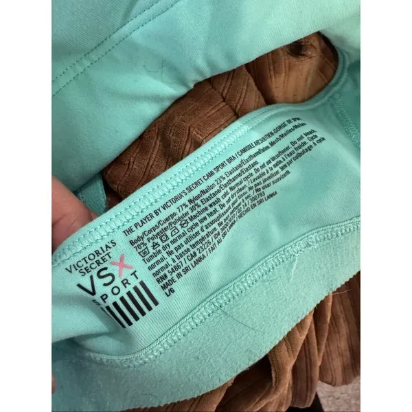Victoria’s Secret VSX Sport Bra Mint Green Medium Support Racerback Size L - Image 5
