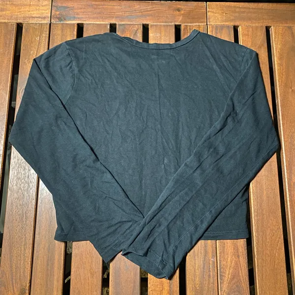 Wild Fable Women’s Black Long Sleeve Crop Top size S - Image 6