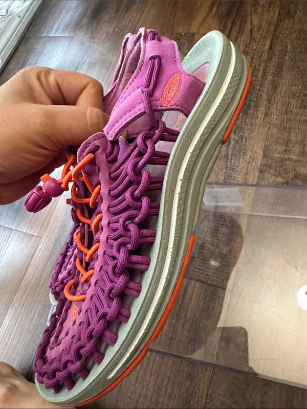 Keen Woven Sport Sandals in Pink and Orange - Image 9