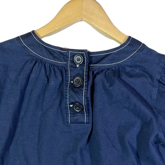 Anthropologie Rialto Navy Blue Tie Sleeve‎ Shirt - Image 11
