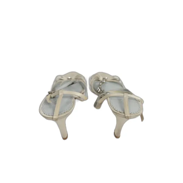 Women Grazia Rhinestone Heeled Sandals Ivory Size 9.5B - Image 3