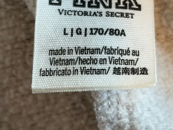 Victoria's Secret Gray Sweatpants with Black Logo Tag - Image 3