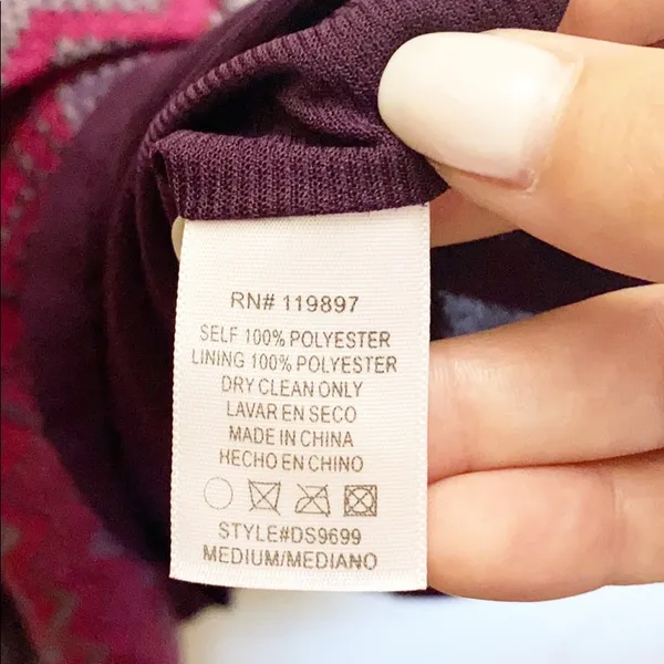 Collective Concepts Chevron Purple Pink & Grey Tank Dress - Image 9
