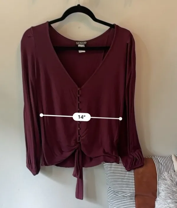 Venus Tie-Front Button-Up Boho Top 🖤 - Image 8