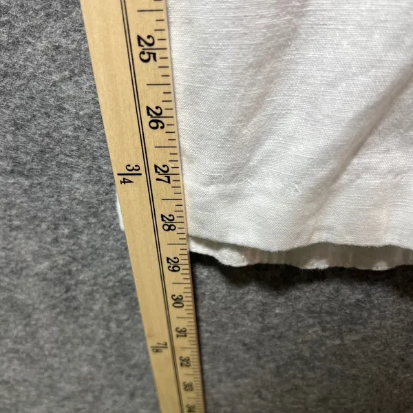 Style & Co White 100% Linen‎ Wide Leg Rhinestone Pants Size S Flawed - Image 3