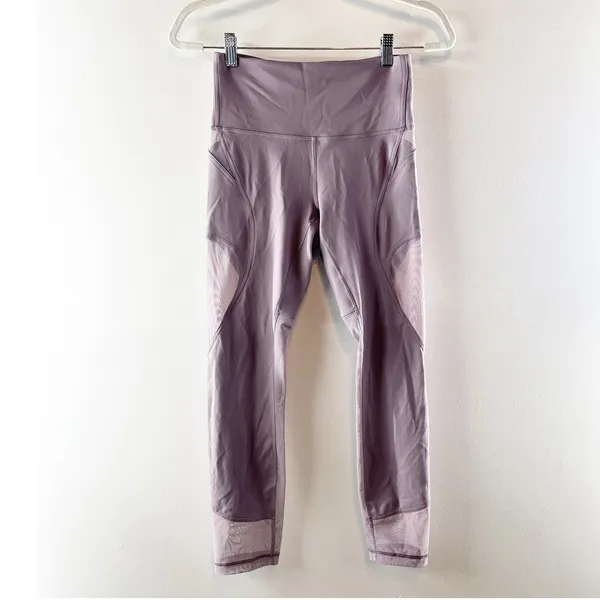 Lululemon Wunder Train Mesh Panel High-Rise Tight Leggings 25" Violet Verbena 6 - Image 4