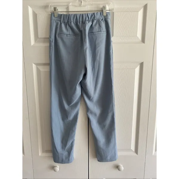 Pazzo Tapered Trouser Pants Womens Size‎ S Light Blue Career Officecore Elastic - Image 3