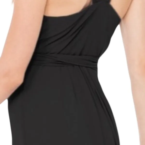 Ceremony Joanna August Black Maxi Wrap Dress Gown special occasion cocktail - Image 5