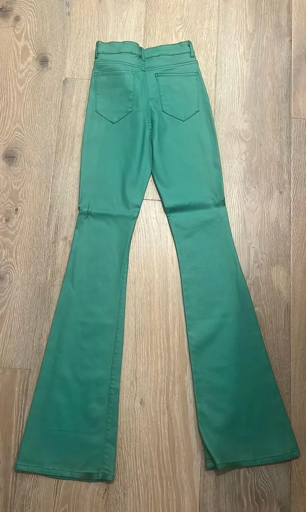 Green Leather Pants - Image 2