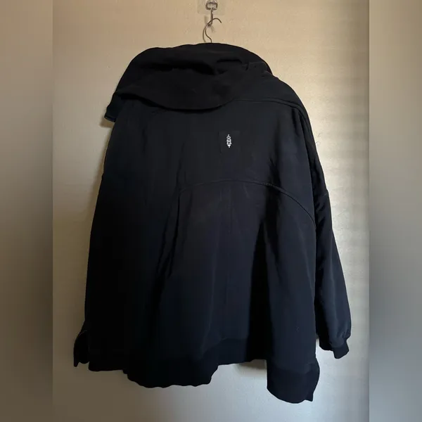 Free People Venture Half Zip Pullover Sweater Size Small‎ Oversized Black - Image 11