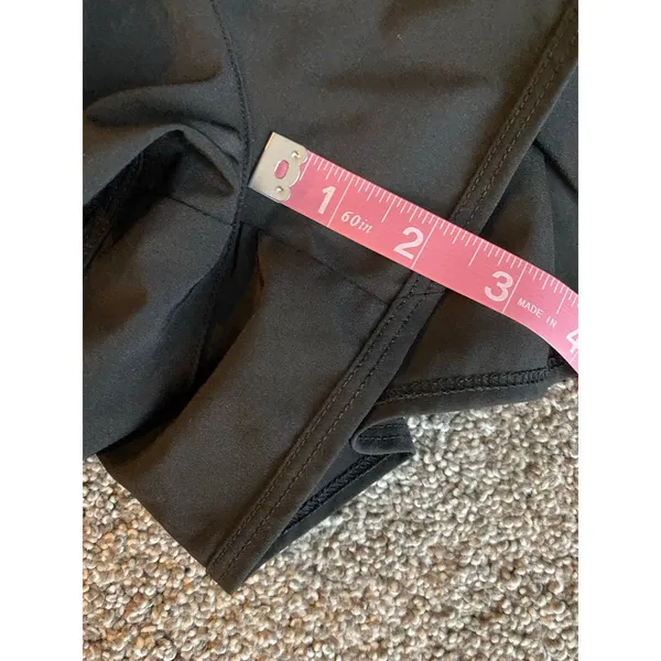Women’s Black Athletic Running Shorts with Built-In Liner Zip Pockets Size L - Image 7