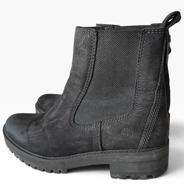 Timberland Courmayeur Valley Chelsea Black Nubuck Lug Boots A1J66 Women’s 9 - Image 3