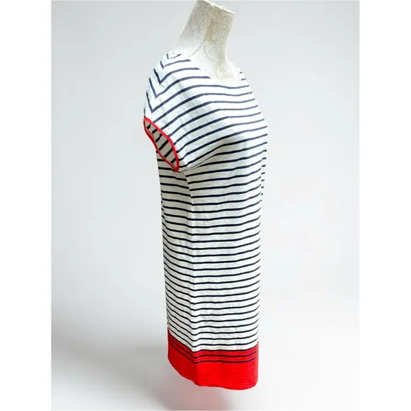 Boden Paulina Jersey Midi Dress US 8R Striped Cotton Coastal Preppy Breton - Image 5