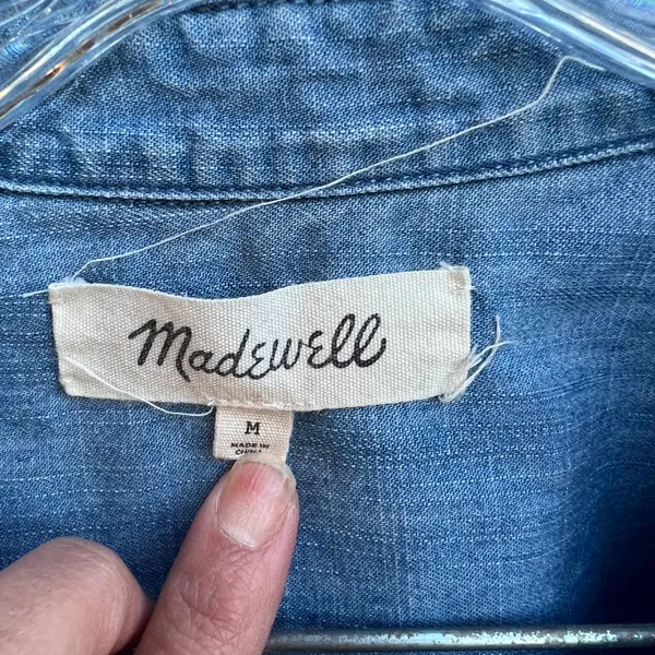 Madewell Denim Button-Up Shirt in Nielsen Wash - Image 3