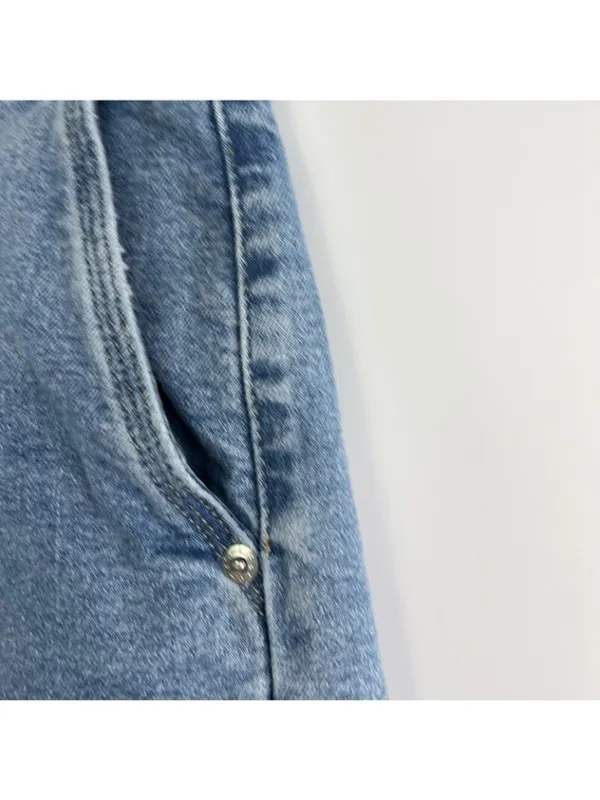 Levi Strauss Signature Sz 8 Heritage High Rise Loose Straight Jeans Light Wash - Image 5