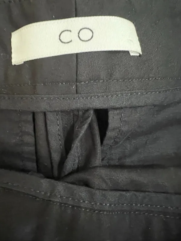 CO Black High Waist Patch Pocket Cotton Crop Pants Trousers Size 2 - Image 6