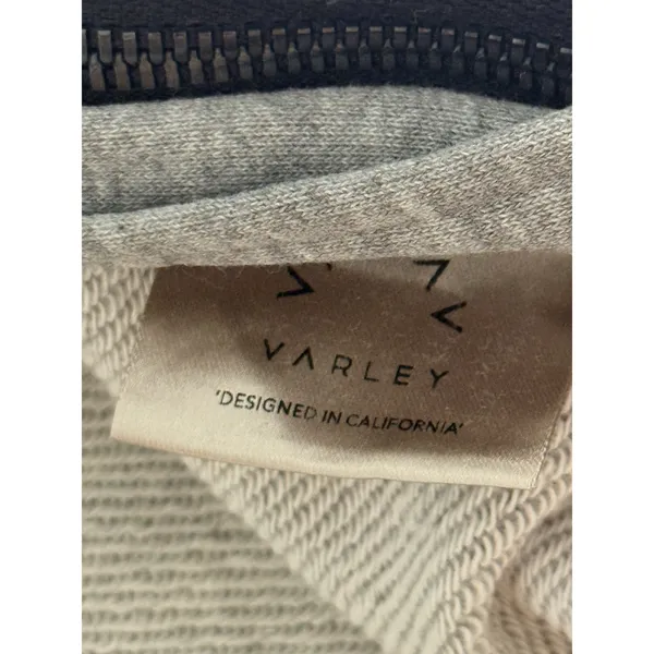 Varley Cozy Pullover Hoodie Sweatshirt Size Large Gray Side Zippers Oversized - Image 4