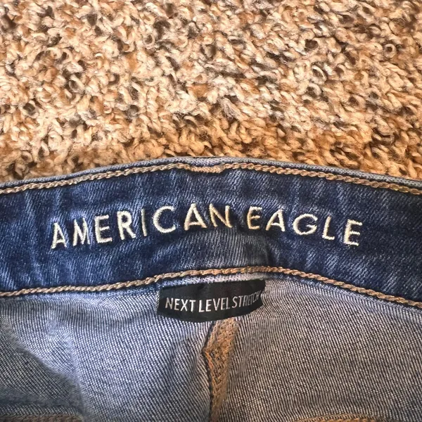 American Eagle Outfitters Women Hi Rise Jegging‎ Next Level Stretch Blue Jean - Image 2