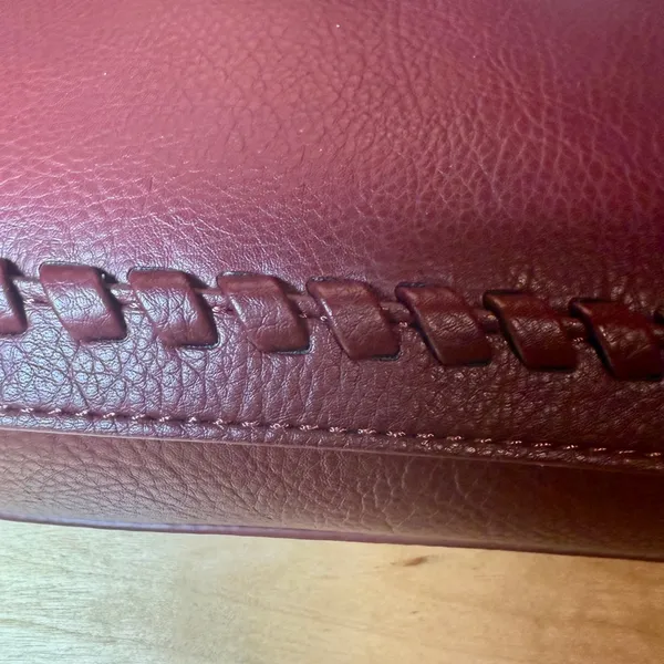 Style & Co. Whipstitched Small Burgundy Crossbody Bag Purse - Image 2