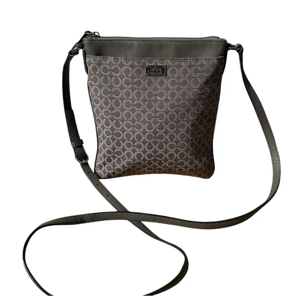 Coach Madison Op Art Swingpack Crossbody Gray Signature 52284E - Image 3