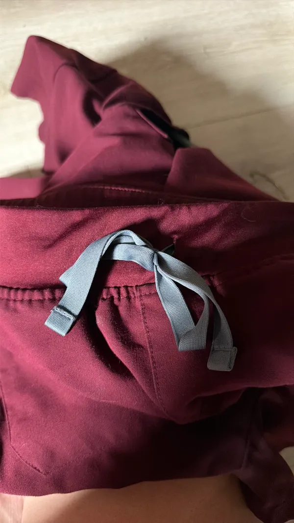 FIGS Burgundy Jogger Scrub Pants + Top Set - Image 2