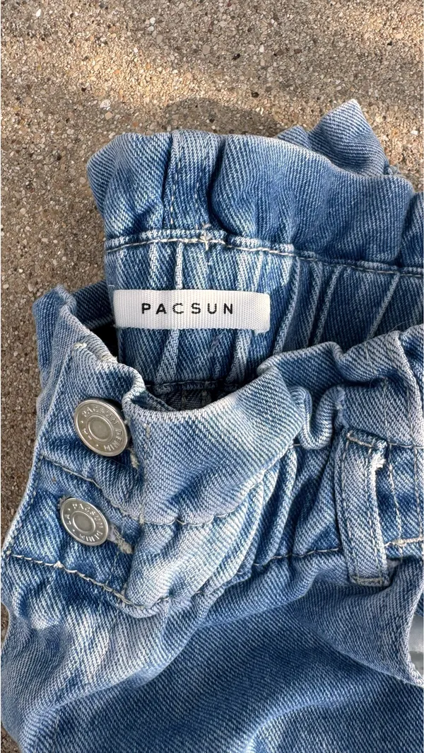 PacSun Mom Shorts Denim Blue Jean High-Waisted - Image 3