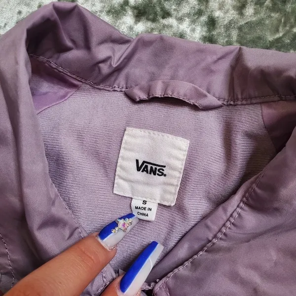 Vans Purple Snap Button Windbreaker‎ Jacket - Image 7