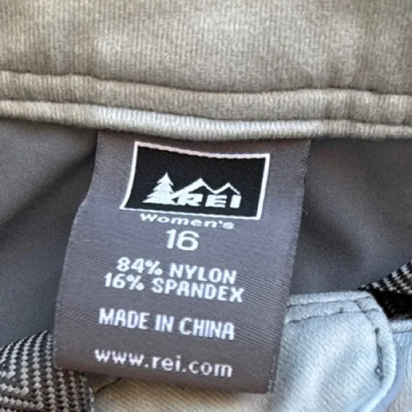 REI Women's Slate Gray Track Pants With Lower Ruching opt on lower leg part Sz16 - Image 10