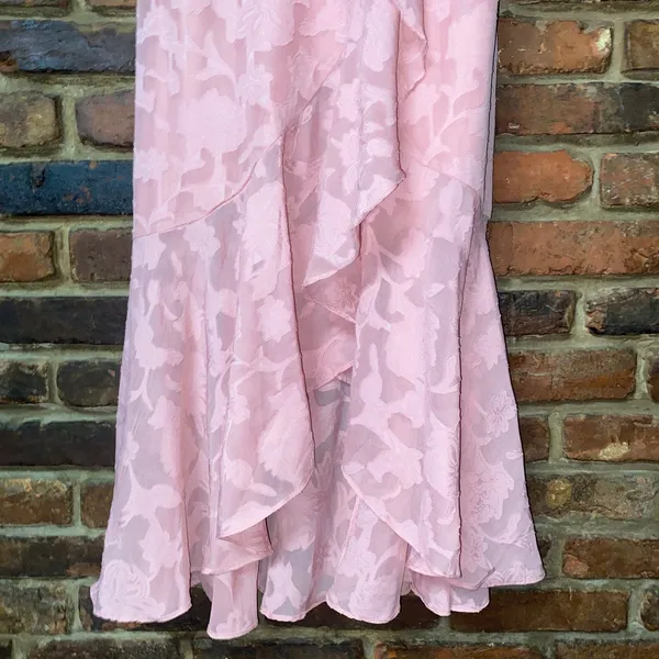 Lulus Near Your Heart Pink Burnout Floral High-Low Dress Women's Size Medium - Image 5