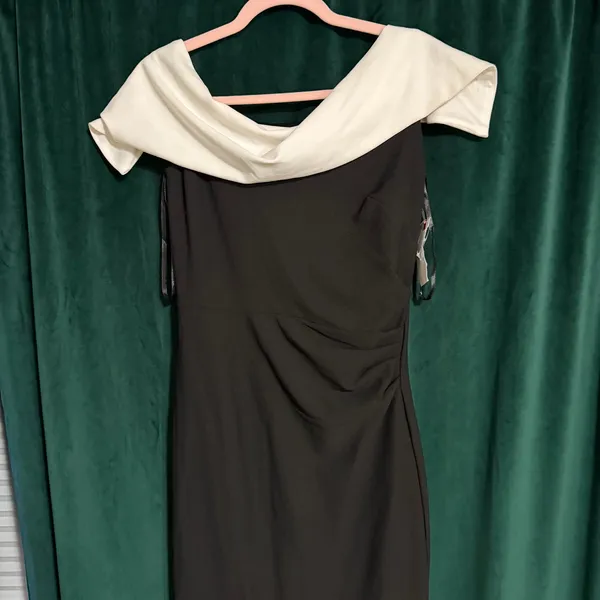Marina Off The Shoulder Ruched Waist Gown Womens Size 4 - Image 5