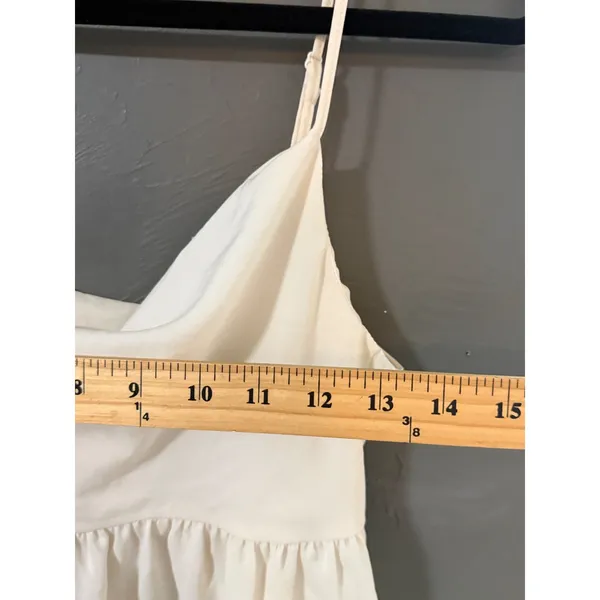 American Eagle Cream Cowl Neck‎ Peplum Camisole Top Adjustable Straps Small - Image 3