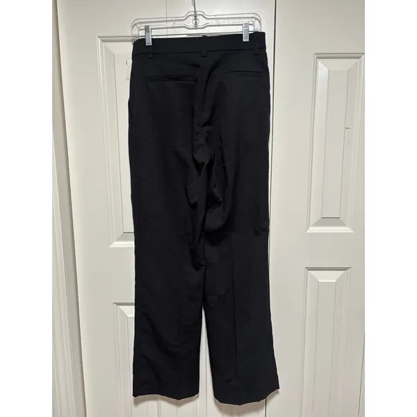 H&M Women's Black Straight Leg Dress Pants Trousers Size 4 - Image 7