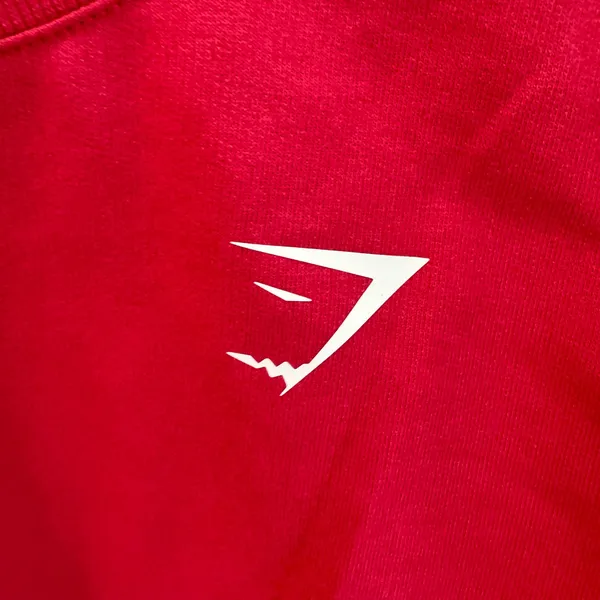 Gymshark‎ Womens Training Cropped Sweatshirt Red Long Sleeve Pullover Medium - Image 3