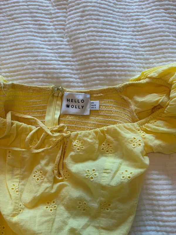 Hello Molly Mini Dress in Yellow - Image 3