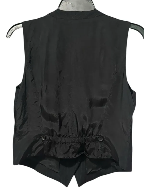 ZARA Pinstripe Vest S 17.5” p2p Black - Image 7