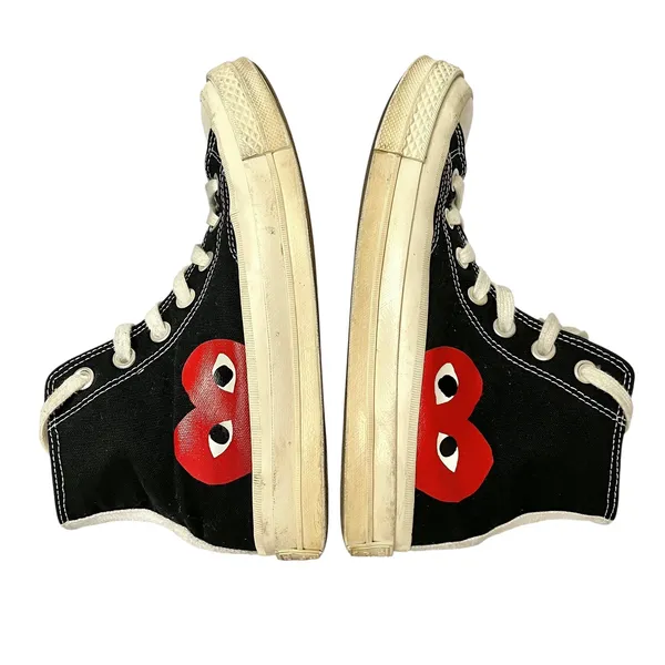 Converse x Comme des Garcons Play Chuck 70 Black Hi CDG Sneakers 4.5/6.5 150204C - Image 11