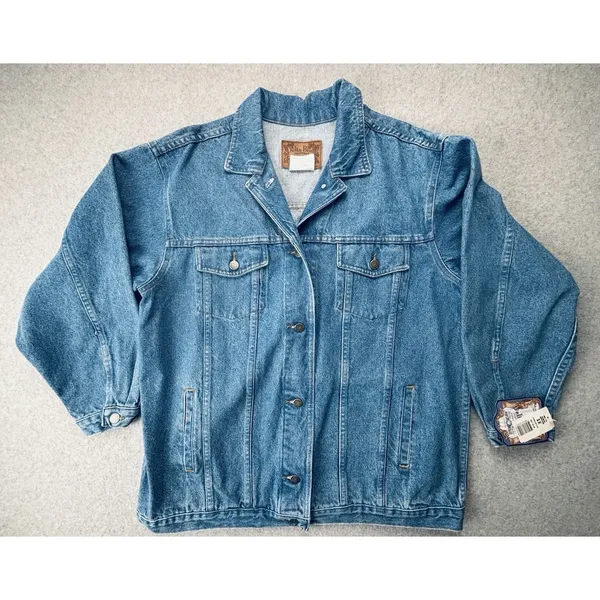 Vintage Delta Blues Jeans wear Denim Jacket Coat - Women's Size 1X‎ NWT 90s - Image 5