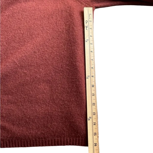NAKEDCASHMERE Cold Shoulder Rust Brown Cashmere Sweater - Size Small - Image 14
