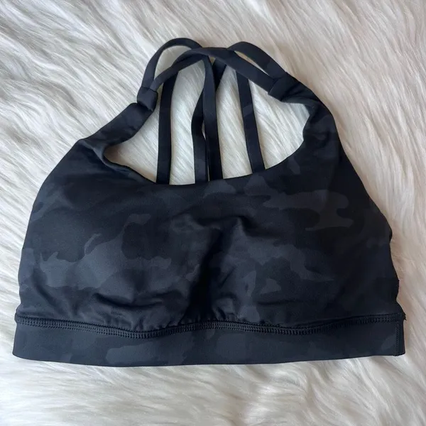 Lululemon Energy Bra Incognito Camo Multi Grey Size 4 - Image 11