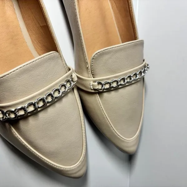 beige loafers Tan Size 6.5 - Image 2