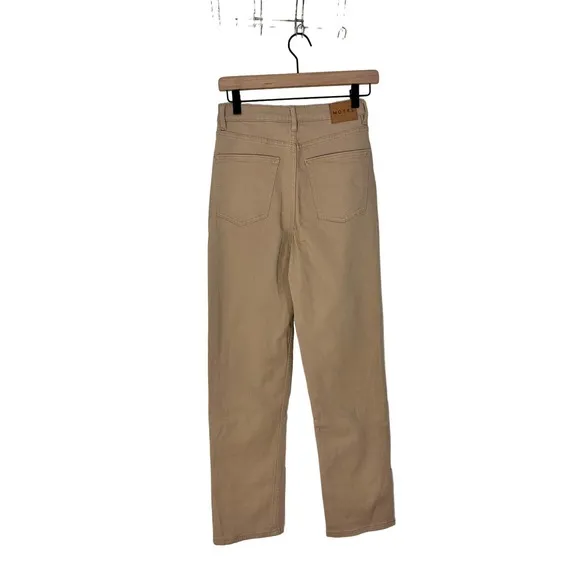 Motel Rocks Straight Leg Jeans In Winter Sandwash‎ Knit Argyle Tan Size XS - Image 7