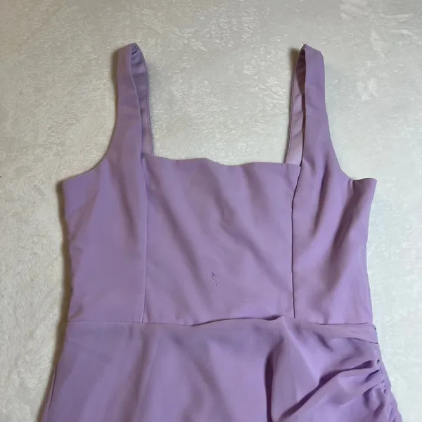 NEW Lulus Glamorous Disposition Lavender Ruched Maxi Dress Size M Bridesmaid - Image 6