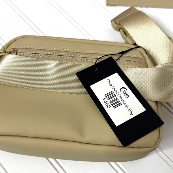 Zyia Active Crisp Khaki Crossbody Belt Bag Tan Adjustable Fanny Pack NEW - Image 5