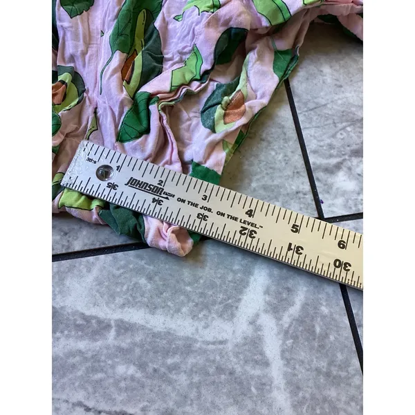 ASOS Pink Avocado Print Pajama Shorts Womens Size 18 Modal Sleepwear Lounge - Image 4
